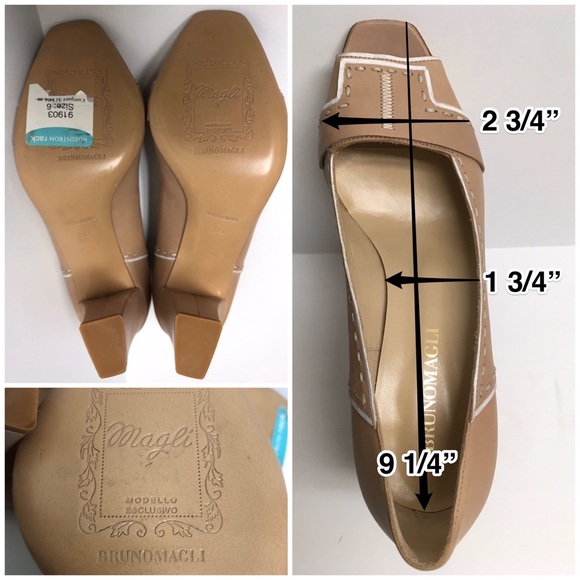 Bruno Magli Open Toe Top Stitched Pump - Picture 8 of 8